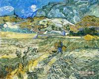 Gogh, Vincent van - Enclosed Field with Farmer Carrying a Bundle of Straw